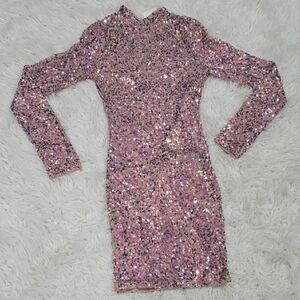 Hot & Delicious Pink Mock Neck Bodycon Dress